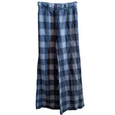 Vintage Women's Disco Bellbottom Pants sz 8 25x29 High-Waisted Plaid 70's Japan