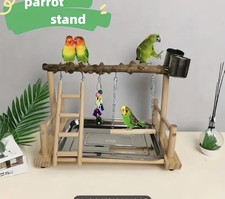 Parrot Bird Playground Playpen Ladder Exercise Toy Bird Play Gym Bath Ball Bell