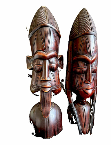 Pair african tribal - of,