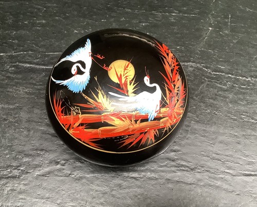 Vintage chinese black - vintage, cranes