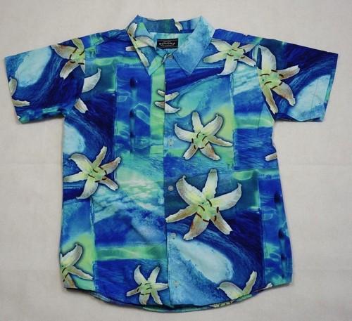 White lilies blue floral - white,