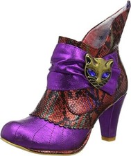 Irregular Choice Miaow Pink/Red Block Heel Chelsea Ankle Boots Shoes UK Size 3