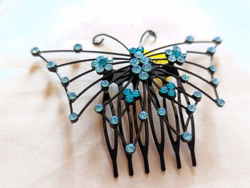 Diamante sparkly butterfly - diamante,