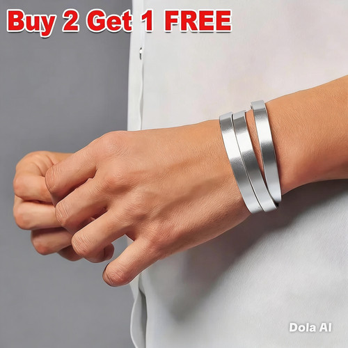 Silver bracelet magnetic - silver,