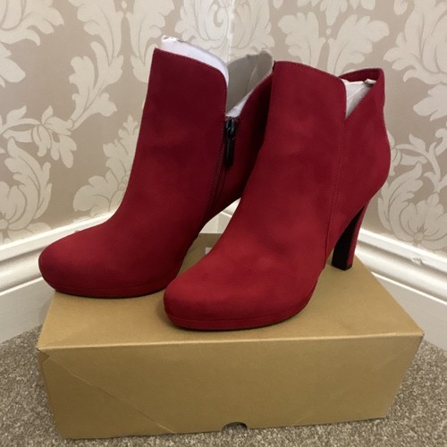 Tamari red suede - suede, ankle