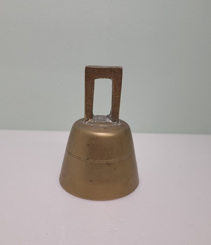 Vintage brass swiss cow bell - swiss,