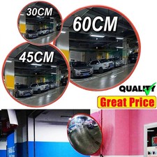 Convex Road Safety Mirror 30/45/60cm 130° Wide Angle Blind Spot Garage Use ✅