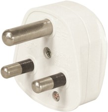5A 3 Pin Round Pin UK Mains Plug Stage Lighting Lamps Electrical Plug Top White
