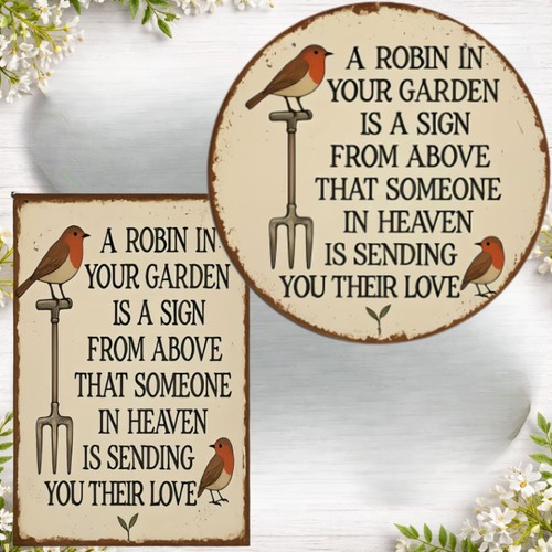 Robin the garden a sign - garden, is
