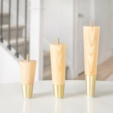 Ash Wood Gold Furniture Legs