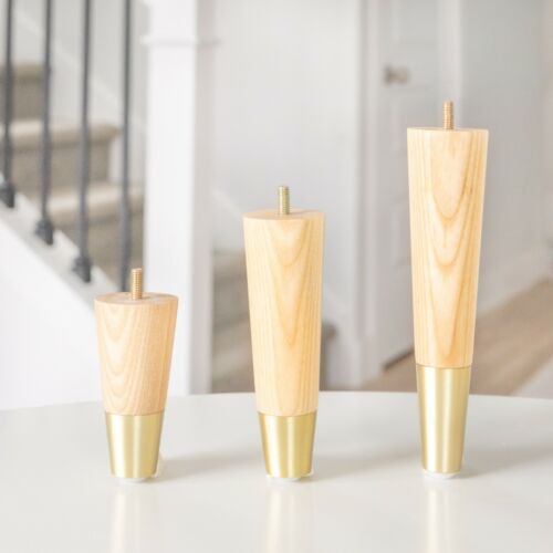 Ash wood gold furniture legs - ash,
