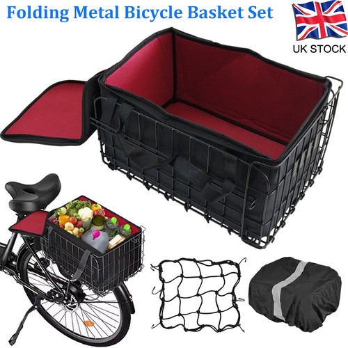 Bike basket front back folding - bike, front/back