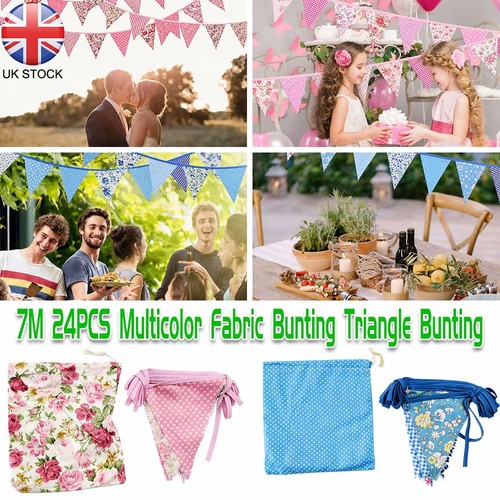 Cotton fabric bunting - cotton,