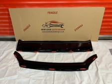 Sun Visor and bug guard with LED Black Acrylic fits Ford Transit 2006-2013