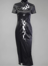 Gothic Asian Long Dress Dragon
