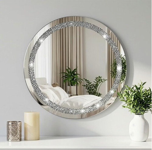 Round jewel wall - round, mirror