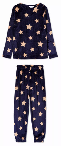 Ladies fleece pyjamas navy - navy, &