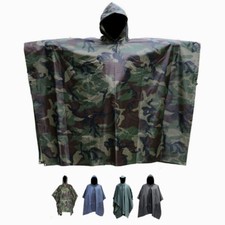 Waterproof Raincoat Poncho Adults 3in1 Multifunction Reusable Rain Capes Camping
