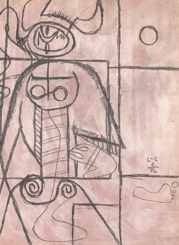 Corbusier 1956 lithograph - 1956,