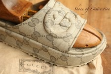 Gucci GG Monogram Beige Rubber