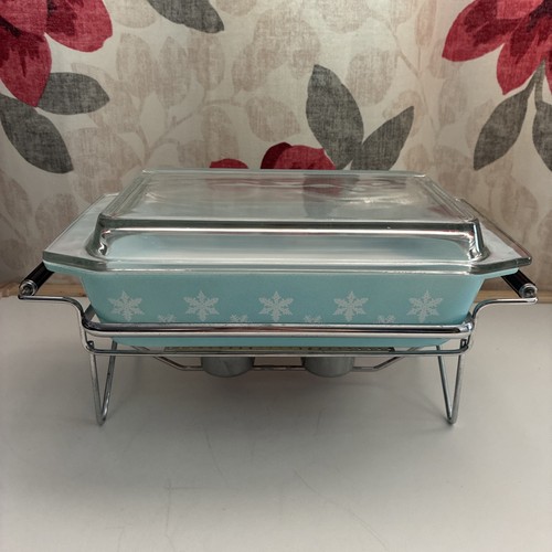 Pyrex gaiety snowflake - snowflake, blue
