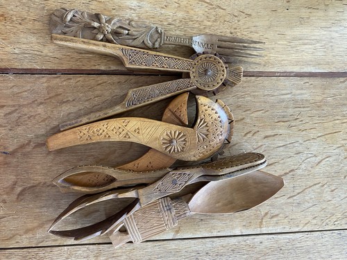 Vintage treen utensils - vintage,