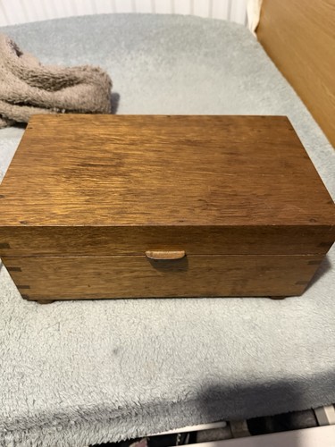 Vintage hand made wooden - hand, box