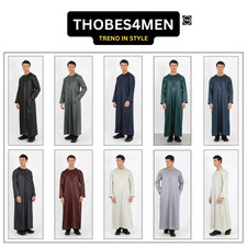 Thobes Mens Jalabiya Emirati Omani Muslim Eid Ramadan Islamic Polyester Jubbah
