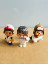 Moncicci Kiki Monchichi 1979 Sekiguchi mini pvc figures airplane baseball 3 pcs