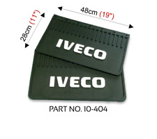 Iveco truck lorry PAIR RUBBER MUD FLAPS MUDFLAPS 480x280 EMBOSSED LOGO