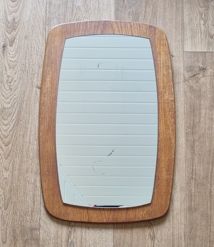 Vintage teak mirror - vintage,