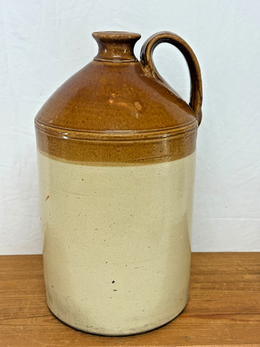 Antique stoneware flagon large - stoneware,