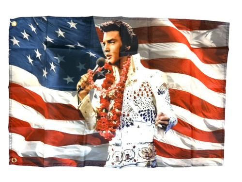 Elvis presley usa flag wall - presley,