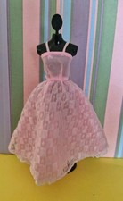 Vintage Sindy / Barbie Doll Sized Pretty Pink Party Evening Dress 1980s