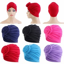 Muslim Women Turban Hat Cancer Chemo Cap Hijab Hair Loss Headscarf ↑