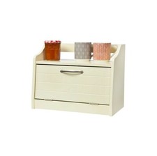 **CLEARANCE** Bread Bin in Buttermilk, Freestanding Storage, Shelf Above, Minack