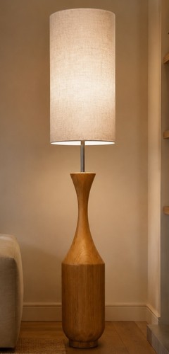 Natural mango wood lamp - natural,