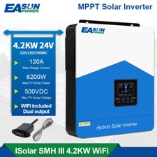 Solar Inverter 4200W Hybrid 24V - 230VAC MPPT 120A Off-Grid Inverter Wifi
