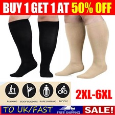2XL-6XL Compression Socks Plus Size Women Men Wide Calf EXtra Large 20-30 mmHg