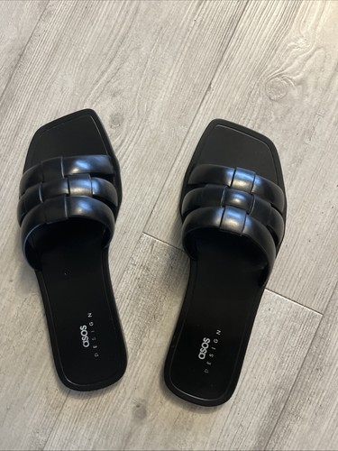Black asos slider ladies - black,