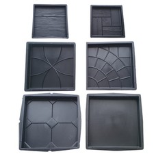 Set of 2 Concrete Paving Slab Moulds Patio Driveway Pathway Maker Garden Tiles