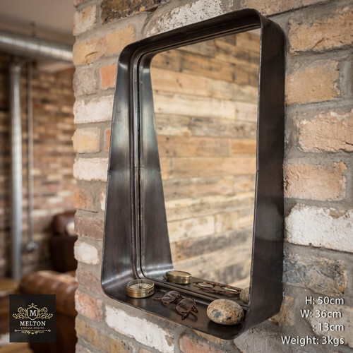 Mirror industrial style shelf - industrial,