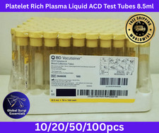 Platelet Rich Plasma Liquid ACD Test Tubes 8.5ml - 10/20/50/100 Tubes