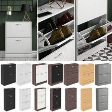 Shoe Cabinet 2 3 Drawer Storage Organiser Footwear Rack Cupboard Hallway Unit