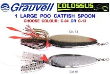 1 GRAUVELL LARGE 74g COLOSSUS POO CATFISH SPOON SPINNER BAIT PIKE ROD SPINNING