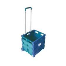 Folding Container Trolley Blue