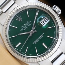 ROLEX MENS DATEJUST GREEN DIAL