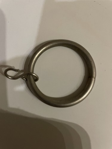Silver curtain pole rings 40mm - silver,