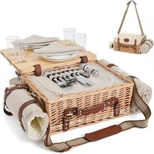 Insulated Wicker Picnic Basket