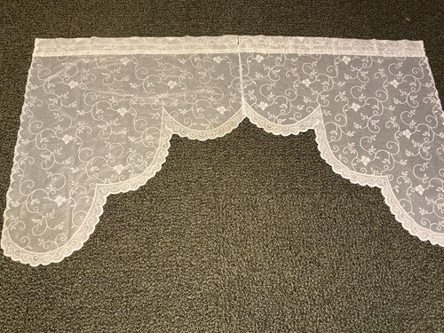 White sheer lace - lace, swag